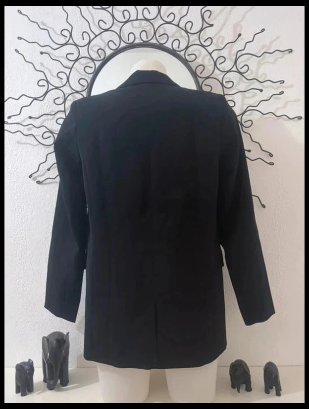 Blazer Pull & Bear Preto Clássico Chique - Tamanho S – photo 5